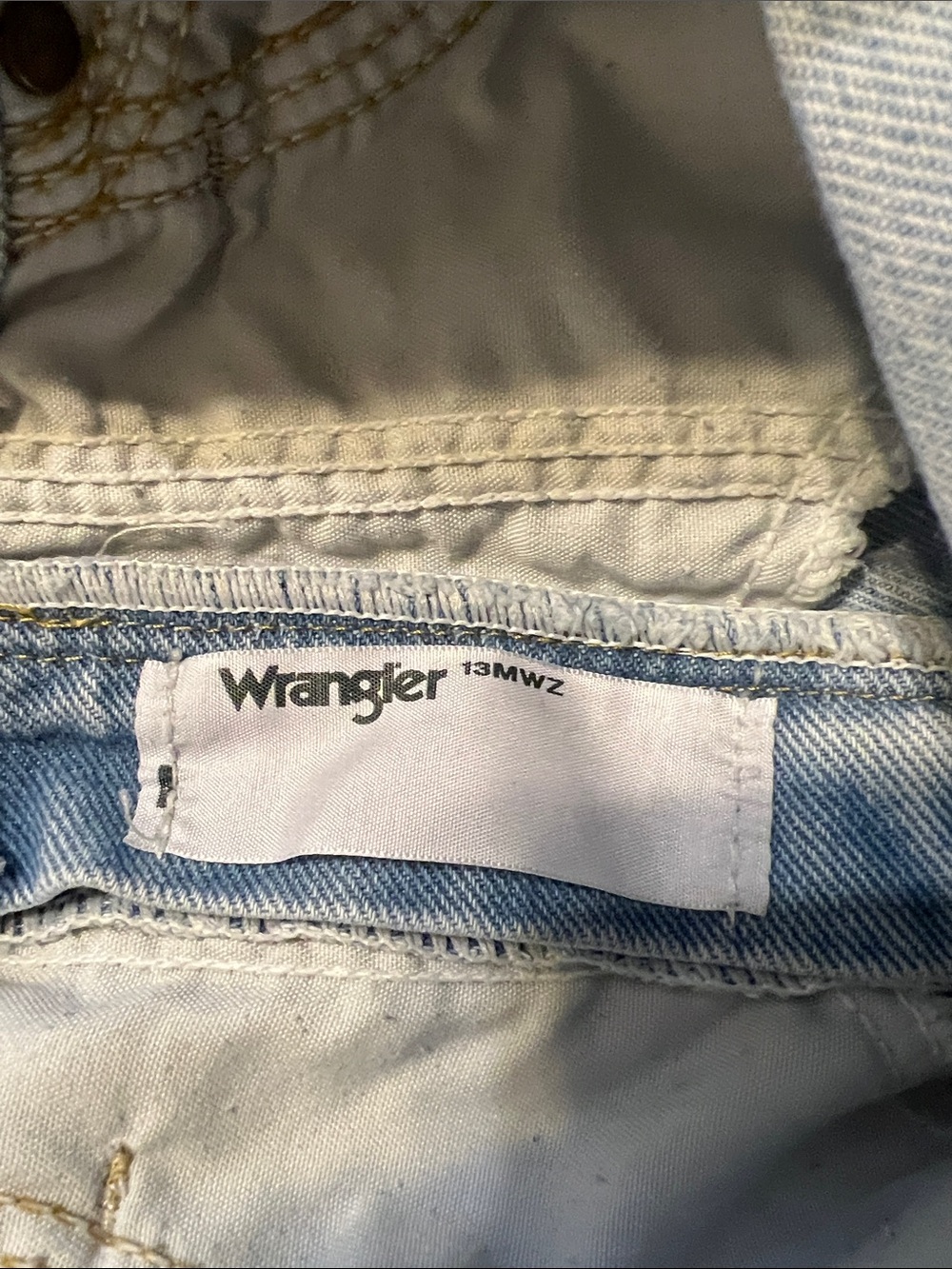Wrangler Light Blue Distressed Frayed Hem Denim Shorts - Picture 4 of 5